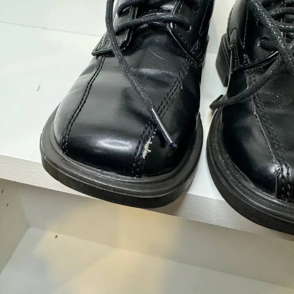 Deer Stags Black Leather Toddler Comfort Dress Shoes size 8.5